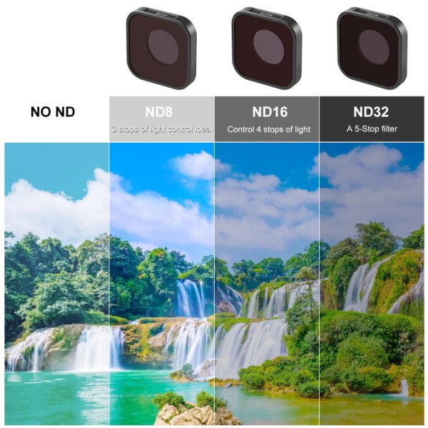 PULUZ Action Camera ND8 objektivfilter för GoPro HERO12 Svart /11 Svart /11 Svart Mini /10 Svart /9 Svart