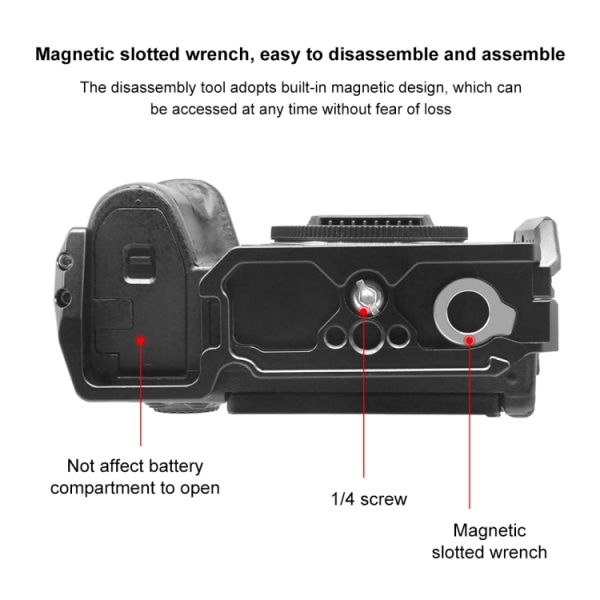 För Panasonic Lumix DC-S5 II / DC-S5 IIX PULUZ Metal Camera Cage Stabilizer (svart) Black