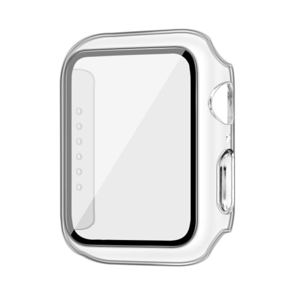 För Apple Watch Series 9/8 45 mm imak PC- case med härdat glasfilm Transparent
