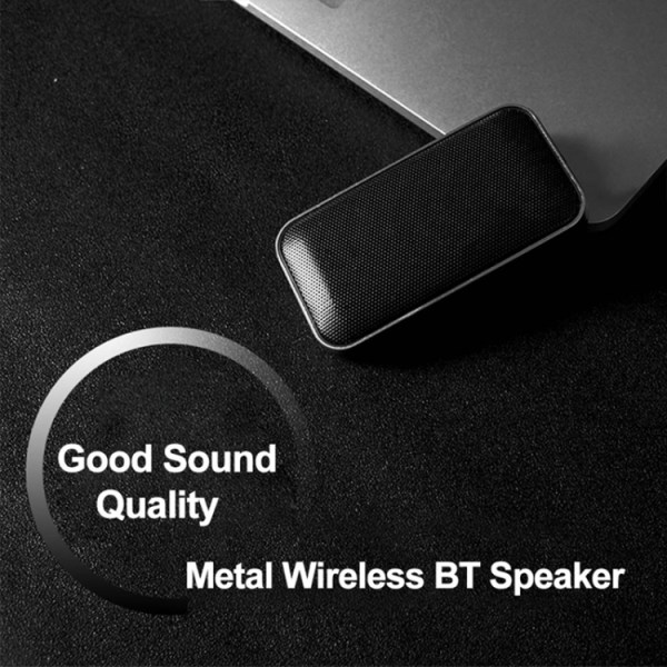 BT209 Bärbar utomhus Ultratunn mini trådlös Bluetooth högtalare, stöd TF-kort och handsfreesamtal Black