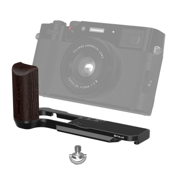 PULUZ L-formad snabbkopplingsplatta för Fujifilm X100VI kamera Vertikal Shoot L Platefäste Bashållare med 1/4 tums skruv Black