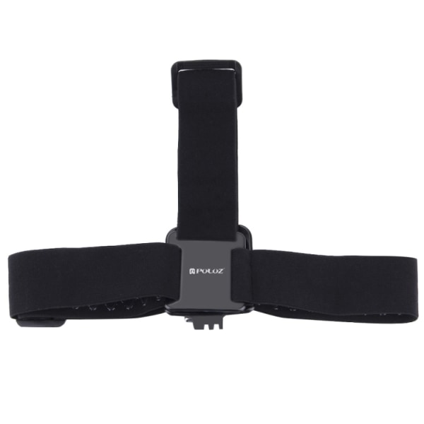 PULUZ justerbart elastiskt bälte Sportkamerahuvudremsfäste för GoPro Hero12 /11 /10 /9 /8 /7 /6 /5 /4 /3, Insta360 actionkameror Black