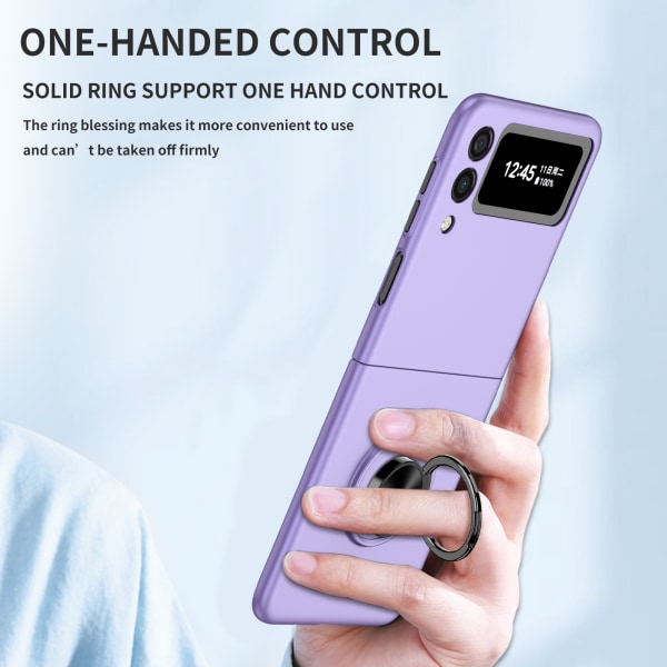 Armor Ring Hållare Case För Samsung Galaxy Z Flip4 Purple