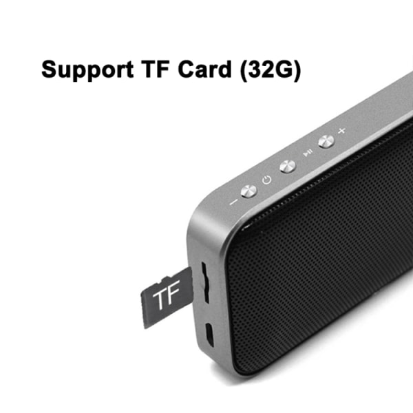 BT209 Bärbar utomhus Ultratunn mini trådlös Bluetooth högtalare, stöd TF-kort och handsfreesamtal Silver
