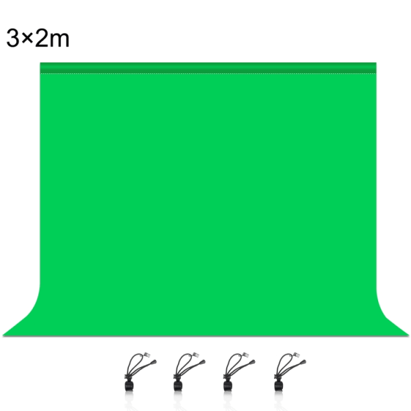 PULUZ 3m x 2m Fotobakgrund Tjocklek Fotostudio Bakgrundsduk Bakgrund Green