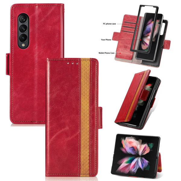 CaseNeo Business PU- case för Samsung Galaxy Z Fold3 5G Red