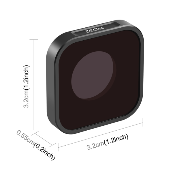 PULUZ Action Camera ND32 objektivfilter för GoPro HERO12 Svart /11 Svart /11 Svart Mini /10 Svart /9 Svart
