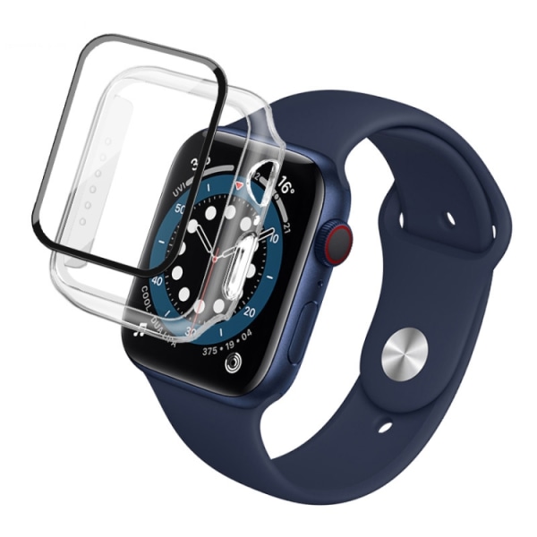 För Apple Watch Series 9/8 45 mm imak PC- case med härdat glasfilm Transparent
