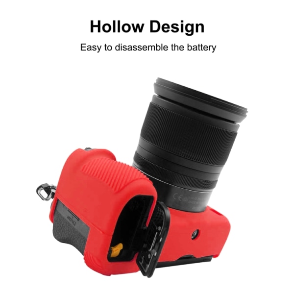 CASE mjukt silikonskyddsfodral för Nikon Z6 II Red