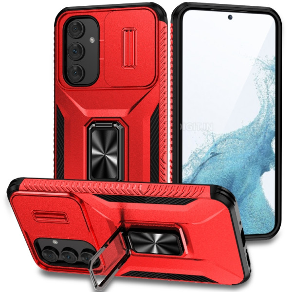 Sliding Camshield Holder Phone case Red For Samsung Galaxy A54 5G