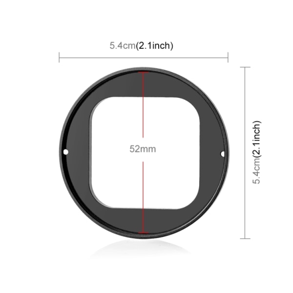 PULUZ 52 mm UV-filter för Insta360 Ace Pro Action Camera 52 mm UV-linsfilteradapterring med cover (svart) Black