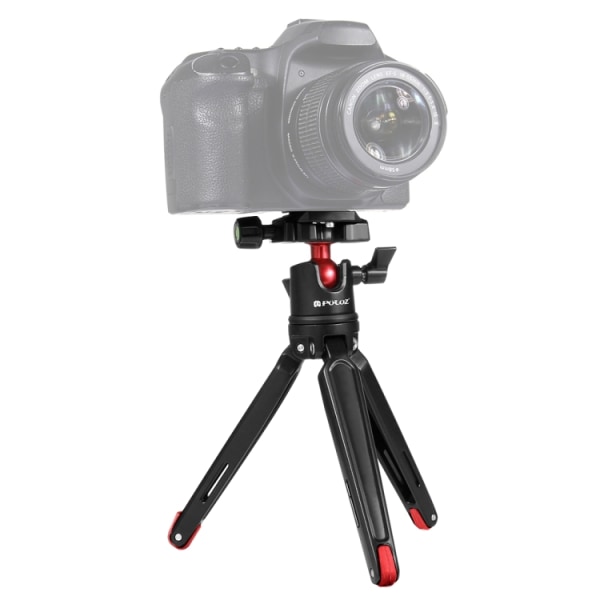 PULUZ metall stativ kamerafäste med 360 graders roterbart kulhuvud för DSLR och digitalkameror, justerbar höjd: 11-21 cm Black