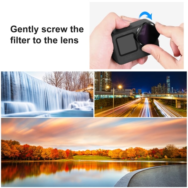 PULUZ Action Camera CPL-objektivfilter för GoPro HERO12 Svart /11 Svart /11 Svart Mini /10 Svart /9 Svart