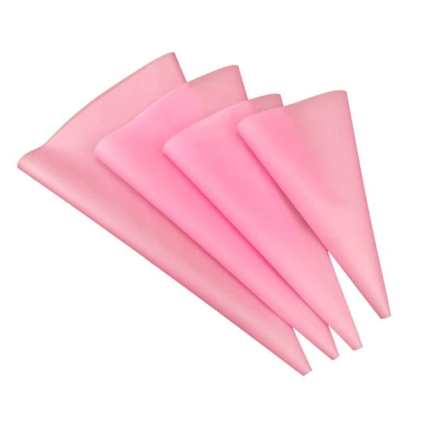 4 pack spritspåsar i silikon rosa