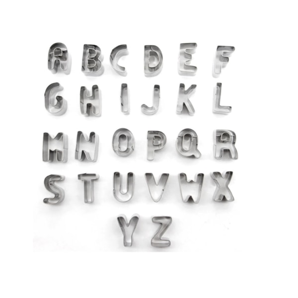 Utstickare bokstäver A-Z silver