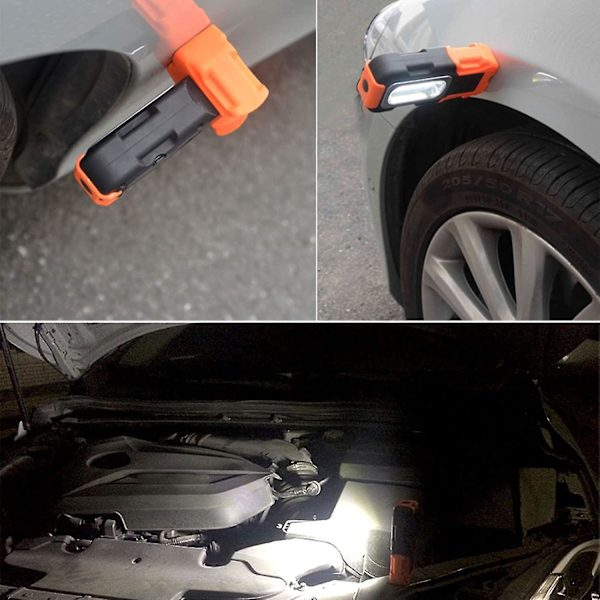 Ladattava työvalo, paristokäyttöinen magneettinen LED-taskulamppu, tarkastustyövalo, kannettava LED-taskulamppu, koukulla, korkea kirkkaus