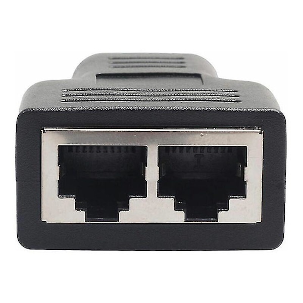 Rj45 1 till 2 port hona till hona splitter adapter förlängningsnätverkskontakter present