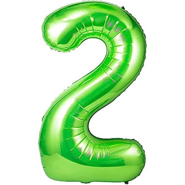 40inch Giant Helium Foil Number 0 To 9 Age Balloon For Birthday Party,photo Shoot(green,2)