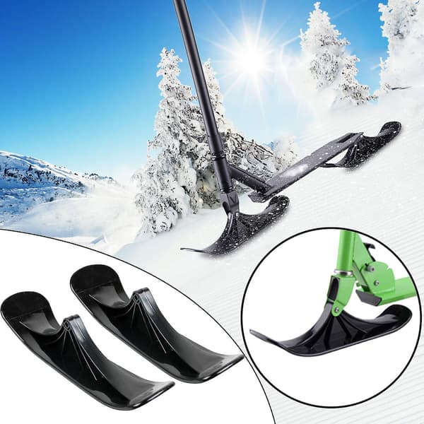 Snow Sled Ski Scooter Conversion Kit Transform Your Kick Scooter Into A Snow Scooter-e
