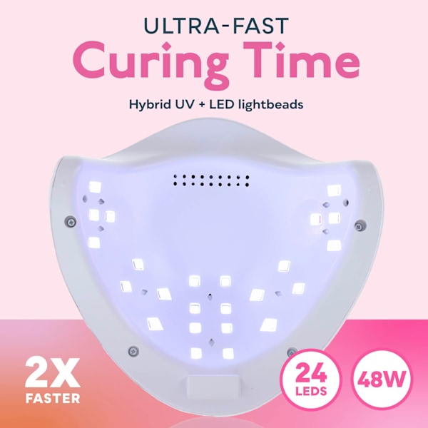 UV-lampa för naglar, UV-lampa för naglar med timerinställningar, användarvänlig UV-lampa för naglar, smart LED UV-nagellampa