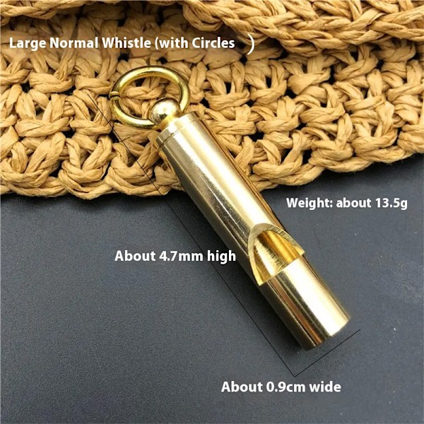 6 stk. Guld Messing Fløjter med Snore til Hjem og Udendørs Brug, Små Fløjter med Snore (4,7 * 0,9 cm)
