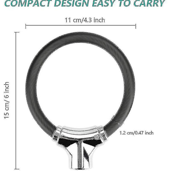 Cykel Lås Anti-Tyveri Letvægts Ubrækkelig Cykelhjul Bærbar Lås
