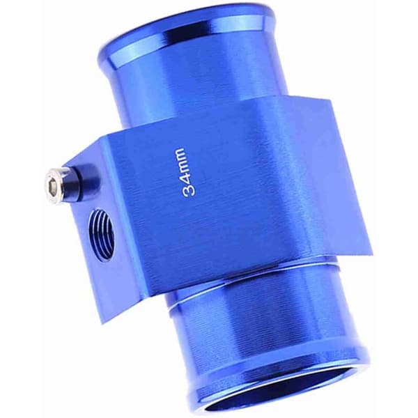Universal Metall Bil Vanntemperatursensor Rør Adapter Blå 34mm