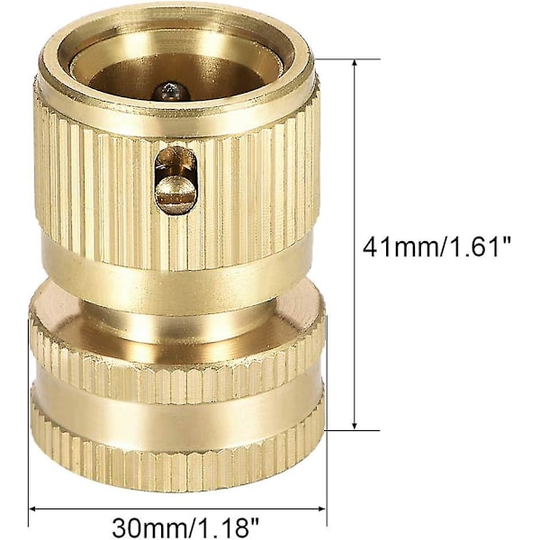 3/4\" G Hunn Messing Hurtigkoblinger Adaptere Hage Slange Kobling 2stk