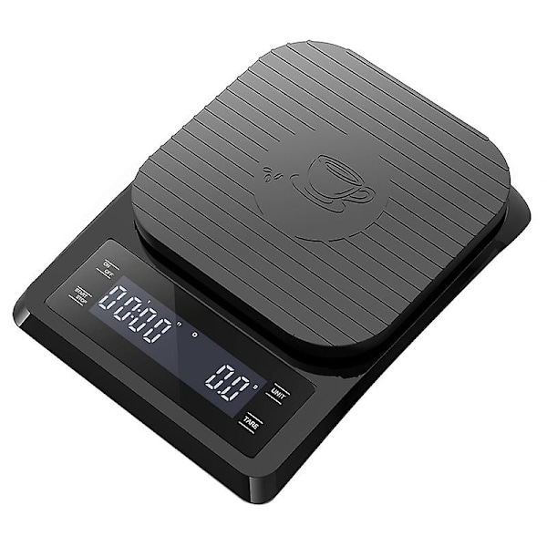 Digital Kaffeskala med Timer - Espressoskala för Häll över Droppmaskin 0,1g Hög Precisionsskala