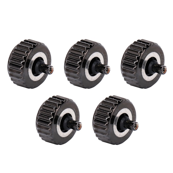 5 stk. Urkrone til standur Urhoved Urmager Reparationsdele Udskiftningstilbehør Sort 6,5 mm/0,26 tommer 0.1