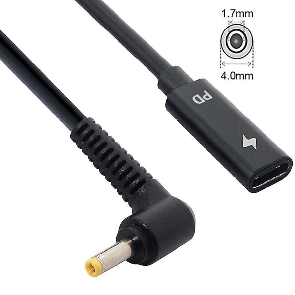 Type-c Pd induktionsopladningskabel Notebook Ultrabook Dc-adapter