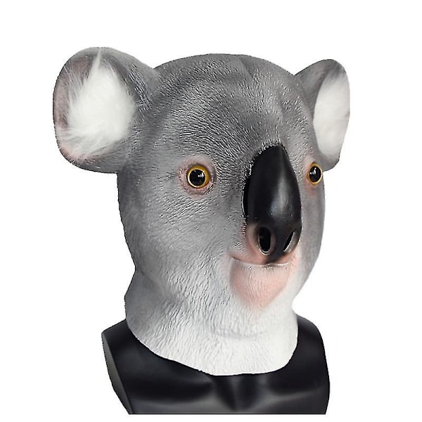 Livagtig Koala Maske Halloween Cosplay Fest Kostume Props Dyr Latex Hovedsæt