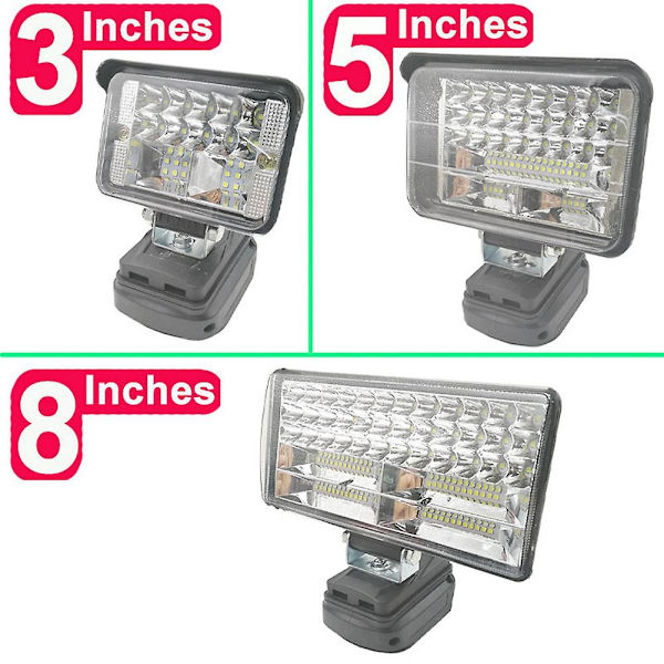 Led arbejdslys lommelygte elektrisk lommelygte spotlight billygter til 18v li-ion batteriadapter bl1815