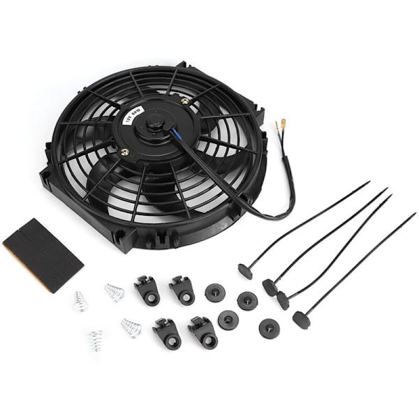 10in Slim Fan Push/Pull 12V Elektrisk Køler med Installationstilbehør