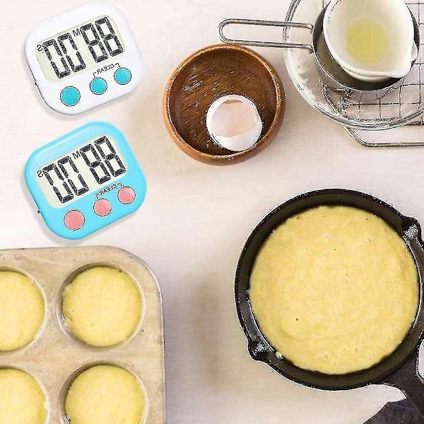 4-pack digital kökstimer, stark magnetisk elektronisk nedräkning och uppräkning, högt larm, liten storlek