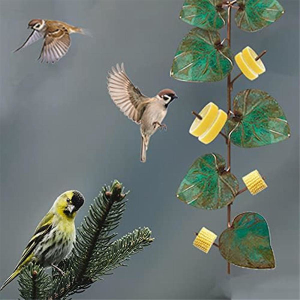 Oriole Fågelmatare För Utomhus Hängande Grön Blad Orange Frukt Fågelmatare Utomhus Trädgård