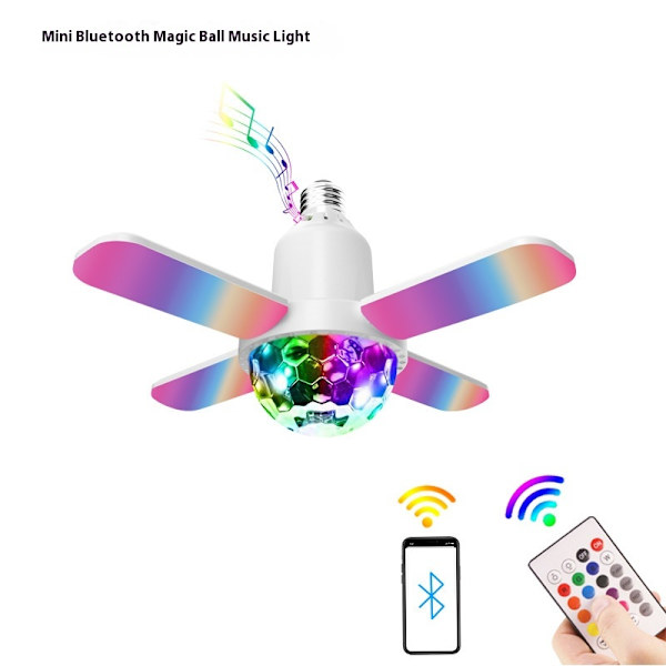 Hvit Mini Bluetooth Magic Ball Music Light med Bluetooth-høyttaler Musikkgave for gutter jenter voksne Sensorisk for dekorasjon Avslapping