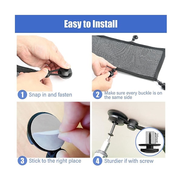 Net Under Desk Kit, Desk Wire Management Cord Organizer, Invisible Cable Hider Mesh