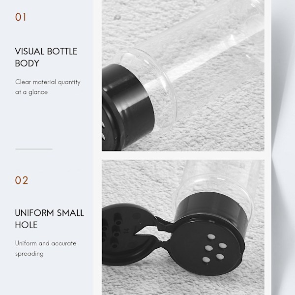 20 stk./sæt 100 ml krydderi salt peber shaker sort krydderiglas kan peber grill krydderi køkken