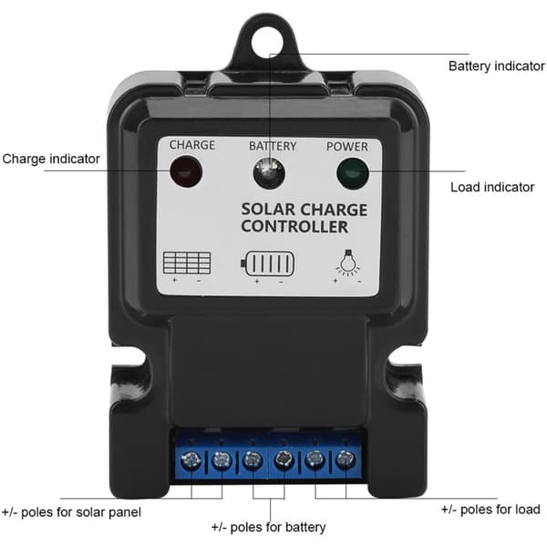 DHS-5S6V/12V 10A Intelligent PWM Solarladeregulator