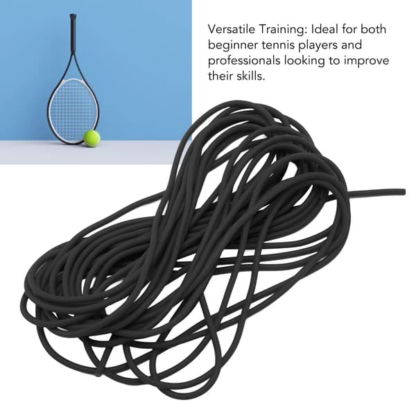 Elastiskt rep stretchsnöre 2,1 mm 5 m solid latex hög styrka elastisk snodd för tennisträning utomhussporter svart