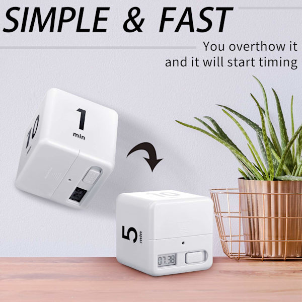 2 terninger timere med tyngdekraftsensor, flip-timer for barn og spilltimer for tidsstyring, 1 3 5 10 minutter og 15 20 30 60 minutter