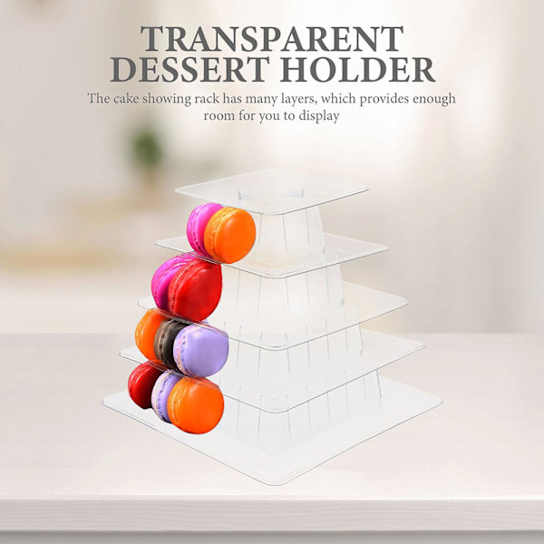 Hushållsställ för macaroner, transparent dessertställ, tillbehör för macaroner
