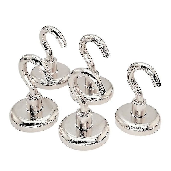 Magnetisk krok Superstark Ndfeb Magnetkrok Förvaringskrok Magnetkrok 5 stycken