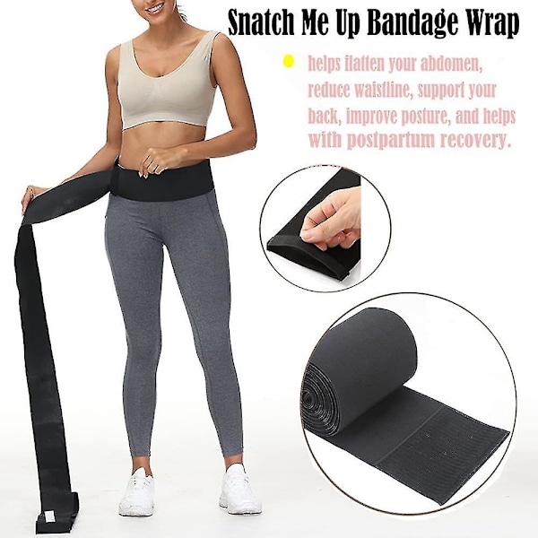 Bandage Wrap Waist Trainer Tape Näkymätön vyötärön kavennin Wrap Lumbar vyötärön helpotukseen vartalonmuotoiluun sitova vyö