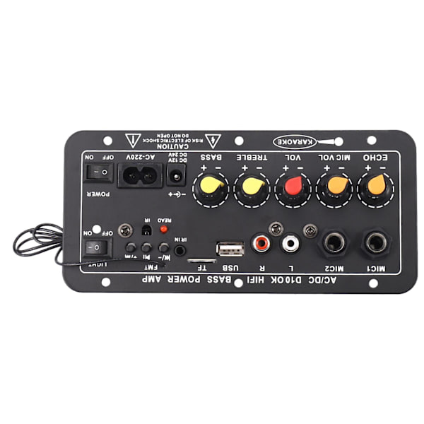 Digital Bluetooth Stereo Forstaerker-kort Subwoofer Mikrofon Karaoke Forstaerker Til 8-12 Tommer Spea