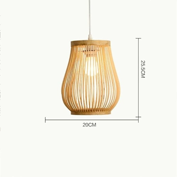 Retro Rattan Hengelampe - Vevd Gresskarlykt for Tehus & Spisestue