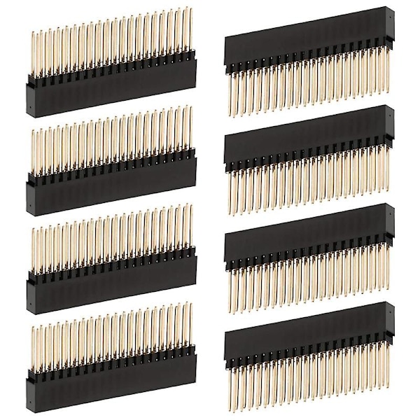 8pcs,2x20(40 Pin) Extra Tall Female 0.1 Inch Pitch Stacking Header For Raspberry Pi A+/b+/pi 2/pi 3