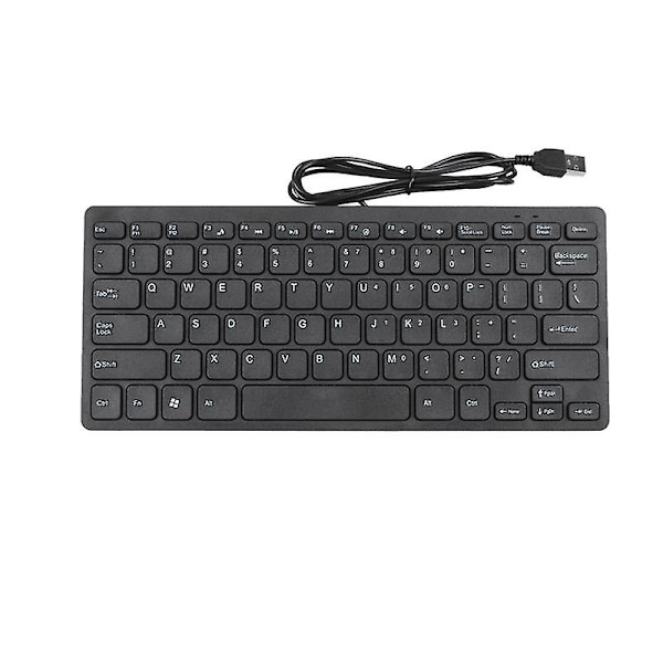 3x Trådad tangentbord Ultratunn tyst liten storlek 78 tangenter Mini multimedialt Usb-tangentbord för bärbar dator
