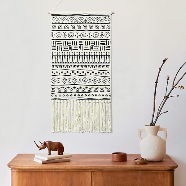 Macrame väggbonad gobeläng boho vävd symbol aztek sovsal bakgrund